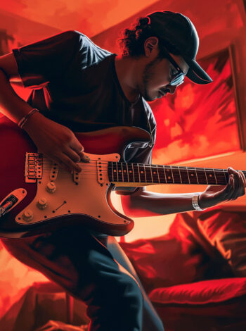 Guitarist in Rhythmic Flow Guitarist in Rhythmic Flow