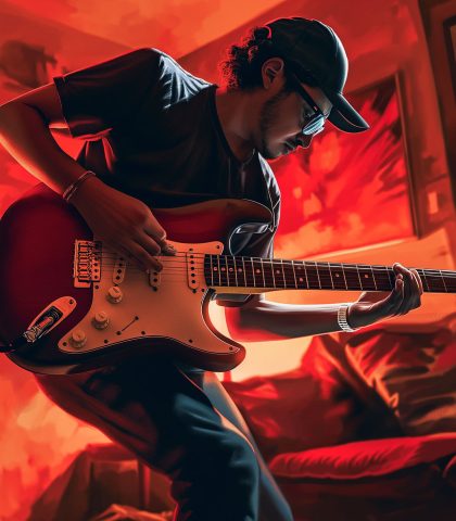 Guitarist in Rhythmic Flow Guitarist in Rhythmic Flow