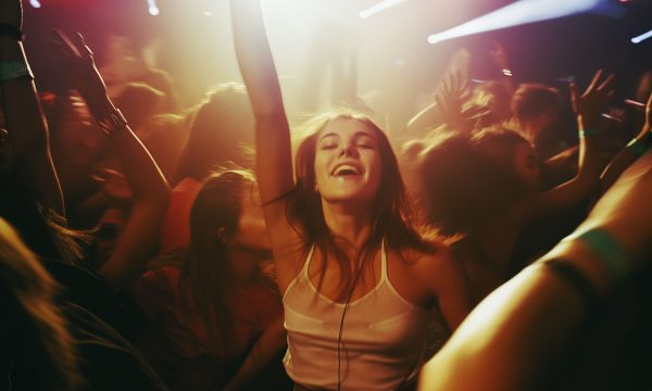 Joyful Celebration at a Music Concert Joyful Celebration at a Music Concert